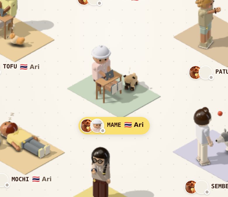 Pets and their humans as little toys on the Pepaw Square